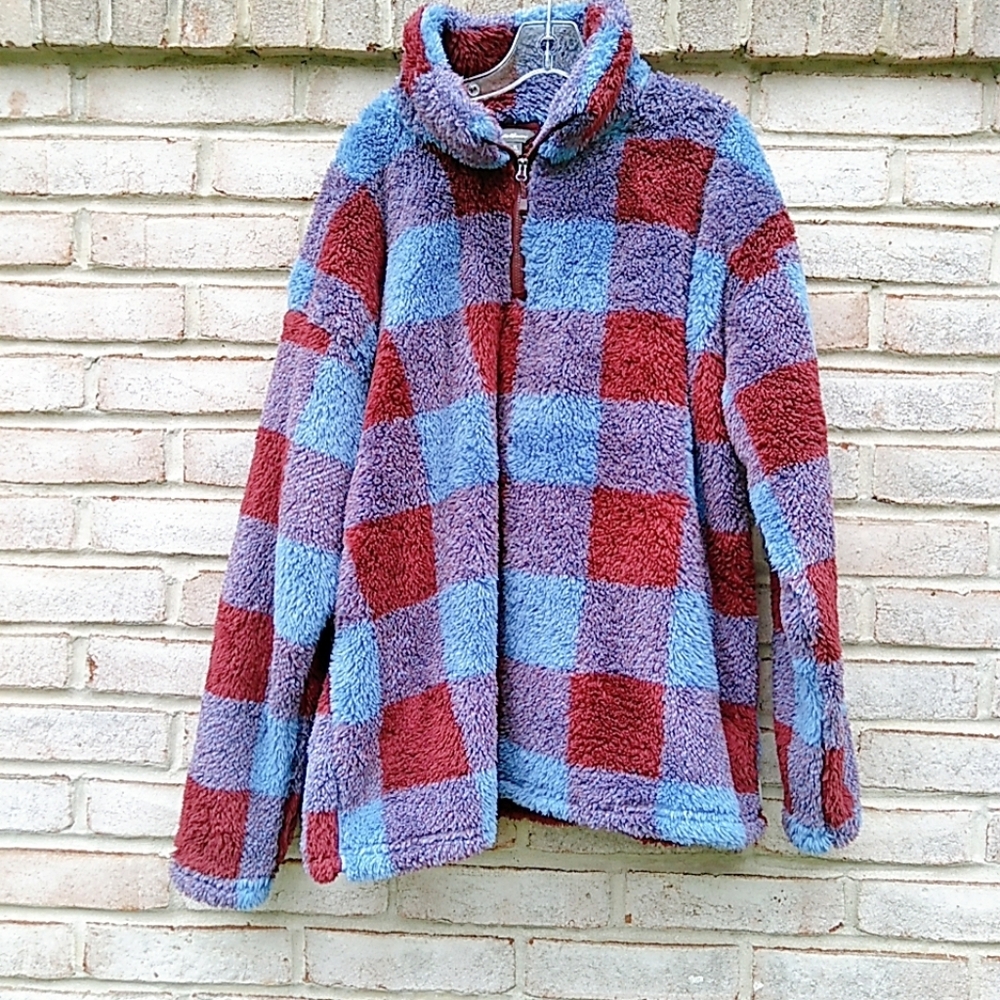 Eddie Bauer | Soft Cozy Checkered Jacket size xl